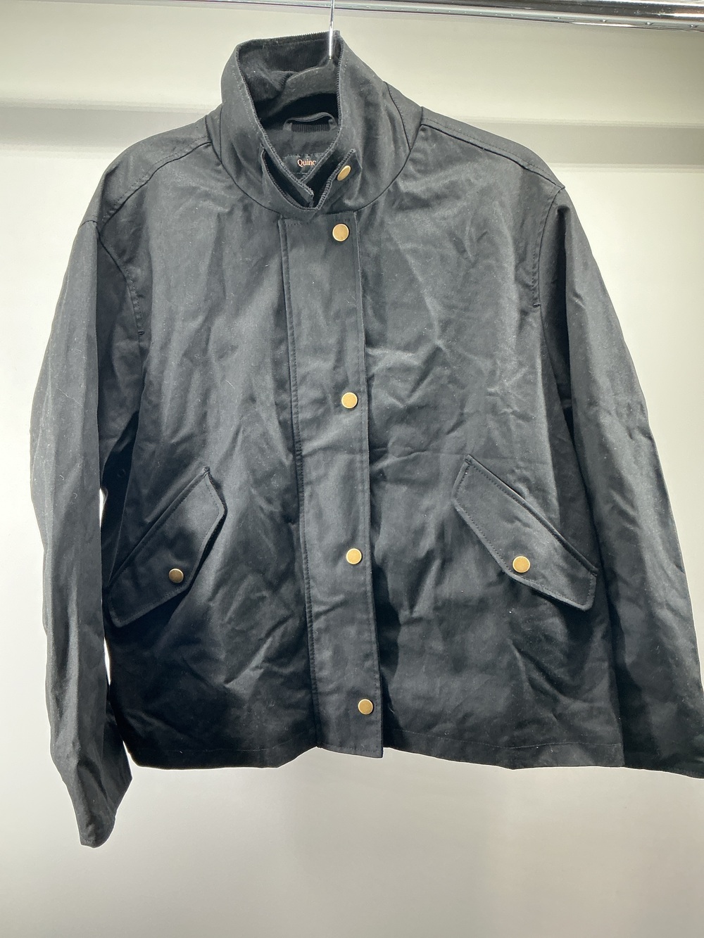 Organic Waxed Cotton Cropped Barn Jacket